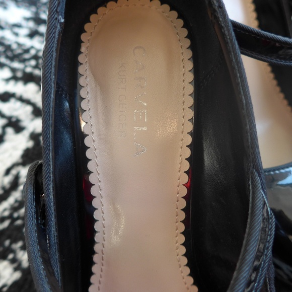 Carvela Kurt Geiger Black Patent Mary Jane Heels - Picture 5 of 5